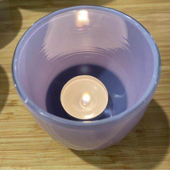 SOLD Glassybaby Purple Lavender Lilac Candle Votive Glass pre-triskelion - Picture 5 of 14